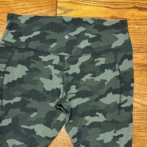 lululemon athletica Green Camouflage Leggings